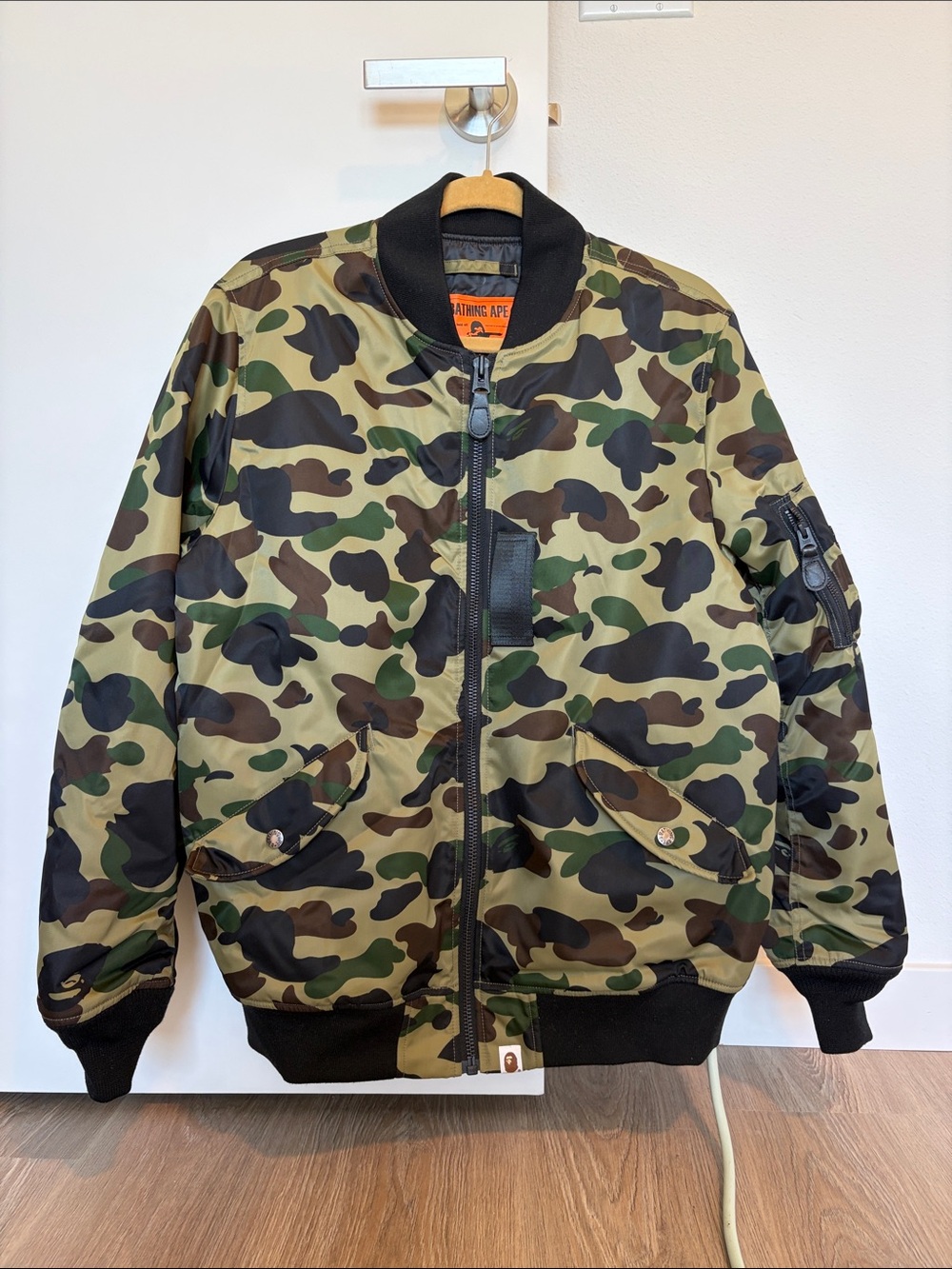 Bape 1st Camo Bomber Jacket - Green Camo